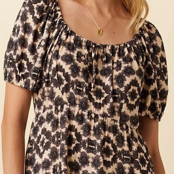 Amour Vert Elle Dress In Ink Flower NWT Size: Medium - Picture 4 of 12